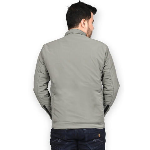 Lavish Attire Men’s High-Neck Premium Casual Jacket – Grey