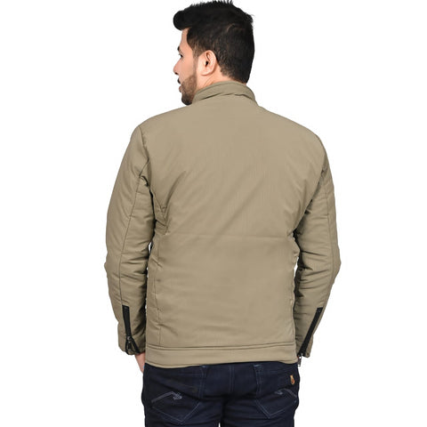 Lavish Attire Men’s High-Neck Premium Casual Jacket – Olive Khaki